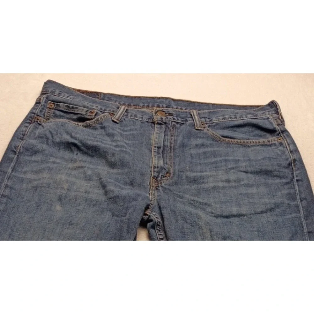 Levis 514 Straight Fit Men's Blue Denim Jeans 36x30 Medium Wash Casual Wear